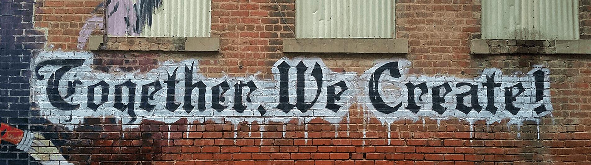 "Together, We Create!" graffiti image
